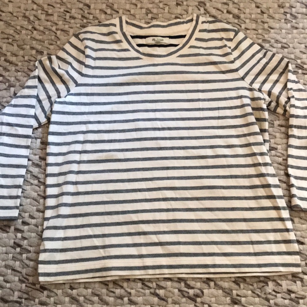 Long Sleeve Striped Madewell Shirt - Never Worn